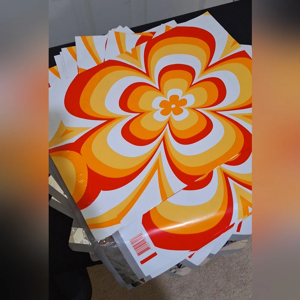 15ct. 19x24 Flower Power Polymailers Random Thank You Cards/Stickers✨️PRICE FIRM